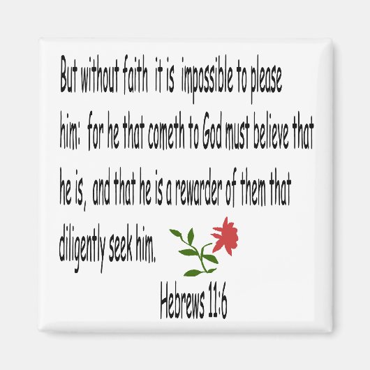 Hebreeën 11:6 magneet (Voorkant)