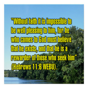 Hebreeën 11:6 WEBU Perfect Poster