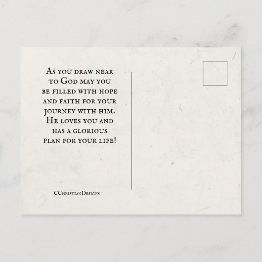 Hebreeën 11:6 Zonder geloof is het onmogelijk Briefkaart (Achterkant)