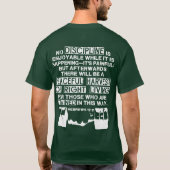 Hebreeën 12:11 - Discipline Quote voor Lifters T-shirt (Achterkant)