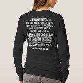 Hebreeën 12:11 - Discipline Quote voor Lifters T-shirt (Achterkant)