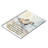 Hebreeën 12 1-2 Laat ons rennen met Endurance Bijb Notitieboek (Linkerzijde)