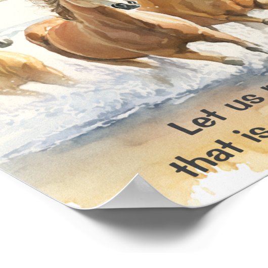 Hebreeën 12 1-2 Laat ons rennen met Endurance Bijb Poster (Hoek)