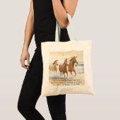 Hebreeën 12 1-2 Laat ons rennen met Endurance Bijb Tote Bag (Voorkant (product))