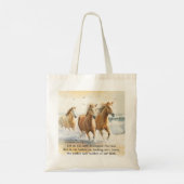 Hebreeën 12 1-2 Laat ons rennen met Endurance Bijb Tote Bag (Achterkant)