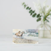 Hebreeën 12 1-2 Laat ons rennen met Endurance Bijb Visitekaartje (Staand voorkant)