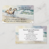 Hebreeën 12 1-2 Laat ons rennen met Endurance Bijb Visitekaartje (Voorkant / Achterkant)