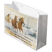 Hebreeën 12 1-2 Run met Endurance Horse Bible Groot Cadeauzakje (Voorkant Gekanteld)