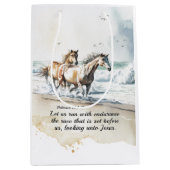 Hebreeën 12 1-2 Run met Endurance Horse Bible Medium Cadeauzakje (Voorkant)