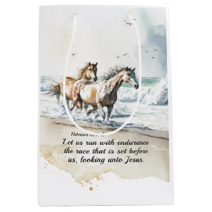 Hebreeën 12 1-2 Run met Endurance Horse Bible Medium Cadeauzakje