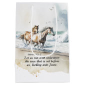 Hebreeën 12 1-2 Run met Endurance Horse Bible Medium Cadeauzakje (Achterkant)