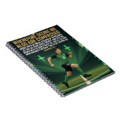 Hebreeën 12:1 KJV Voetbal Runner Notitieboek (Rechterzijde)