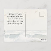 Hebreeën 12:1 Laat ons lopen met Endurance Bijbel  Briefkaart (Achterkant)