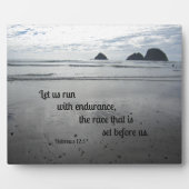 Hebreeën 12:1 Laat ons met volharding lopen... Fotoplaat (Voorkant)