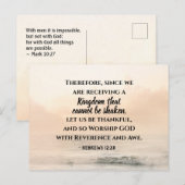 Hebreeën 12:28 Een Koninkrijk dat niet kan wankele Briefkaart (Voorkant / Achterkant)