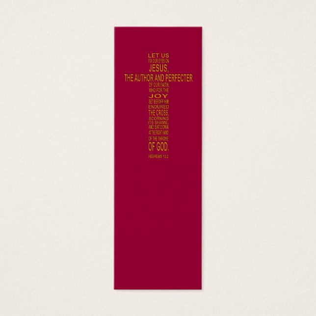 Hebreeën 12:2 Bladwijzer Mini Visitekaartjes (Voorkant)