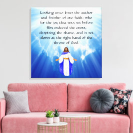 Hebreeën 12:2 canvas afdruk