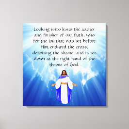 Hebreeën 12:2 canvas afdruk
