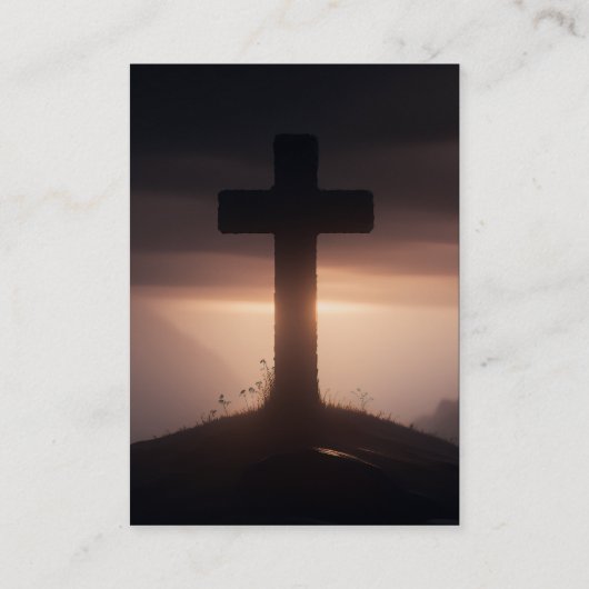 Hebreeën 12:2 KJV Kaarten - Dark Shameful Cross Visitekaartje (Achterkant)