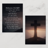 Hebreeën 12:2 KJV Kaarten - Dark Shameful Cross Visitekaartje (Voorkant / Achterkant)