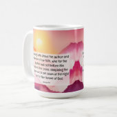 Hebreeën 12:2 koffiemok (Voorkant links)
