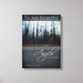 Hebreeën 13:2 Engel Quote verpakt Canvas (Voorkant)