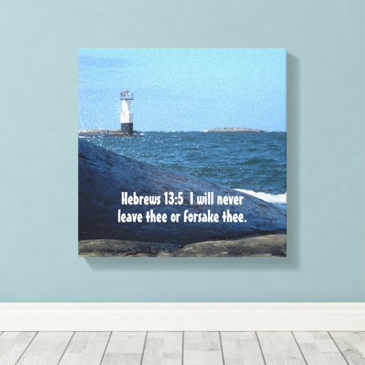 Hebreeën 13:5 Laat nooit het doek afdrukken (Insitu (Houten vloer))