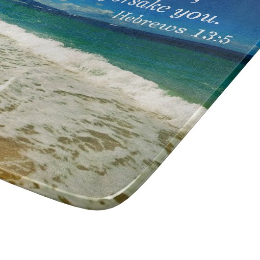 Hebreeën 13:5 Nooit zal ik u verlaten; nooit zal i Snijplank (Hoek)