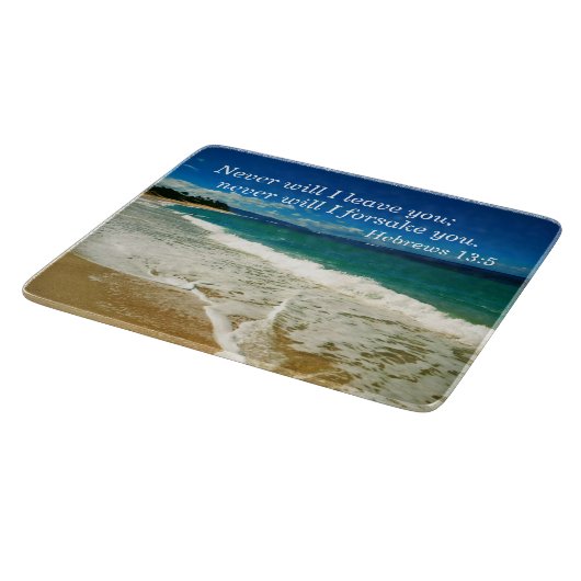 Hebreeën 13:5 Nooit zal ik u verlaten; nooit zal i Snijplank (Hoek)