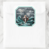 Hebreeën 13:6 Geloof boven vrees, bevestiging van  Vierkante Sticker (Tas)