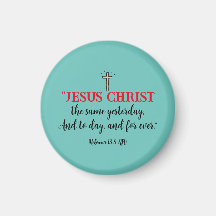 Hebreeën 13:8 Christelijke Bijbelversmagneet