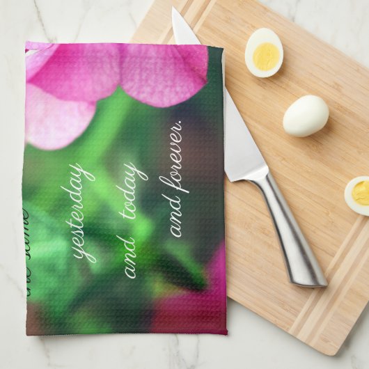 Hebreeën 13:8 Keukenhanddoek (Quarter Fold)