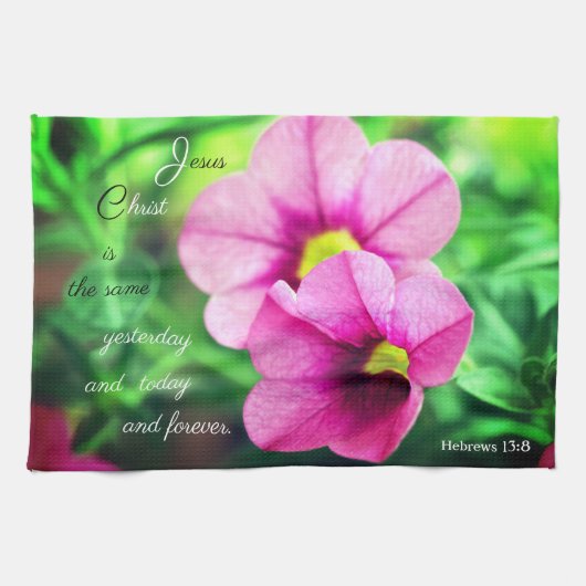 Hebreeën 13:8 Keukenhanddoek (Horizontaal)