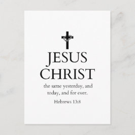Hebreeën 13:8 KJV Jezus Christus voor altijd Bijbe Briefkaart