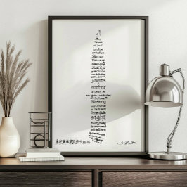 Hebreeën 4 12 13 Bijbelvers Calligrafie Poster