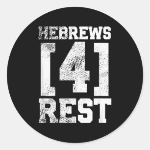 Hebreeën 4 Rust Christelijke Inspiratie  Ronde Sticker
