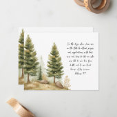 Hebreeën 5:7 Engels Birmees Evergreen Notecard Notitiekaartje (Voorkant / Achterkant in situ)