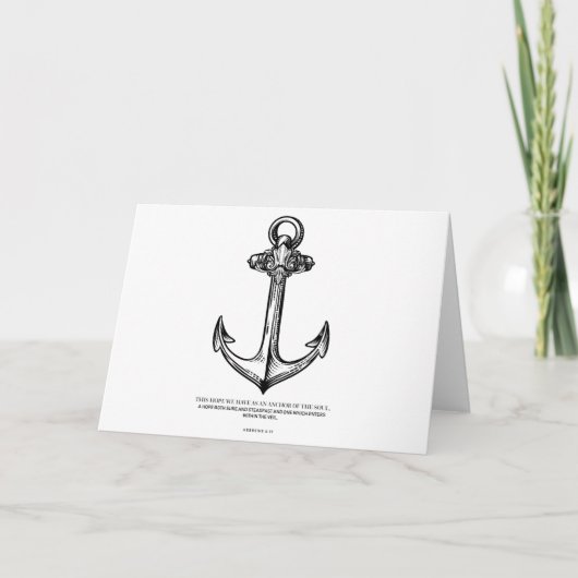 Hebreeën 6:19 – Verankering van mijn ziel. Kaart (Voorkant)