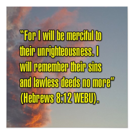 Hebreeën 8:12 WEBU Perfect Poster (Voorkant)
