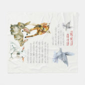 Hebreeuw Modeh Ani Morning Prayer Joodse kinderen Fleece Deken (Voorkant (Horizontaal))