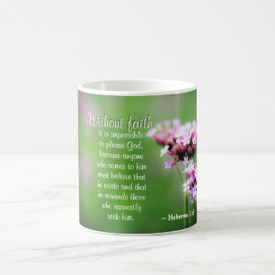 Hebreeuwen 11:6 Hij beloont degenen die hem zoeken Koffiemok