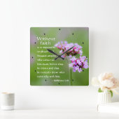 Hebreeuwen 11:6 Hij beloont degenen die hem zoeken Vierkante Klok (Huis)