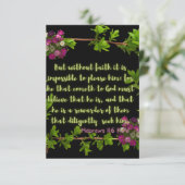 Hebreeuwen 11:6 KJV Bijbel Verse Pic Flat Greeting Kaart (Staand voorkant)