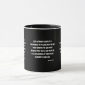 Hebreeuwen 11:6 KJV Bijbel Verse Two-Tone Mok (Midden)