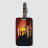 Hebreeuwen 11:6 ZONDER FAITH Christelijke bagage Bagagelabel (Voorkant (verticaal))