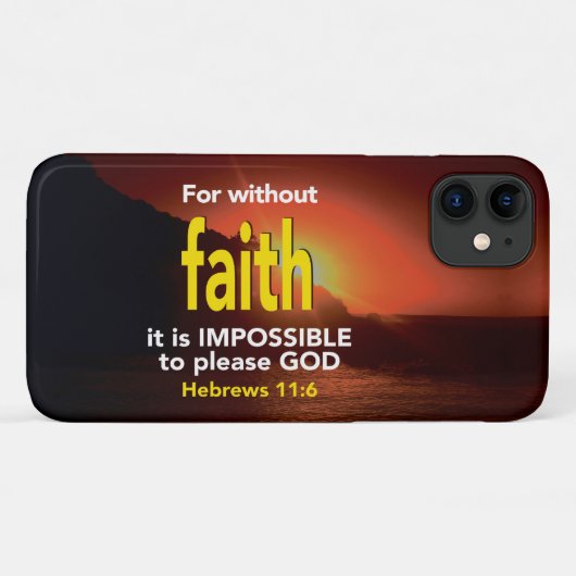 Hebreeuwen 11:6 ZONDER FAITH Christelijke Manuscri Case-Mate iPhone Case (Achterkant (horizontaal))