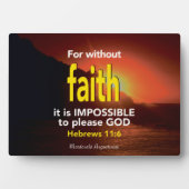 Hebreeuwen 11:6 ZONDER FAITH Fotoplaat (voorkant)