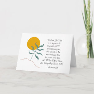 Hebreeuwen 11:6 zonder FAITH onmogelijke God Kaart