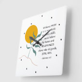 Hebreeuwen 11:6 zonder FAITH onmogelijke God Vierkante Klok (Hoek)