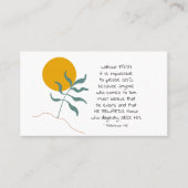 Hebreeuwen 11:6 zonder FAITH onmogelijke God Visitekaartje (Voorkant)